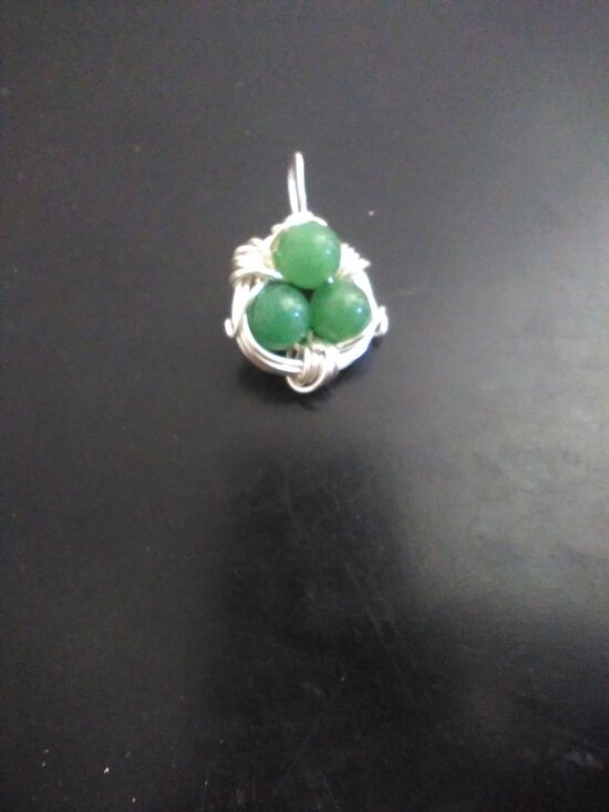 Perfectly Imperfect Designs Jewelry - Three Birds Nest of real Jade stones